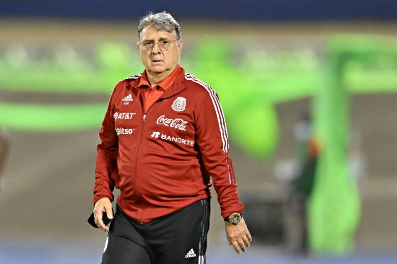 Tata Martino en partido de México vs Jamaica