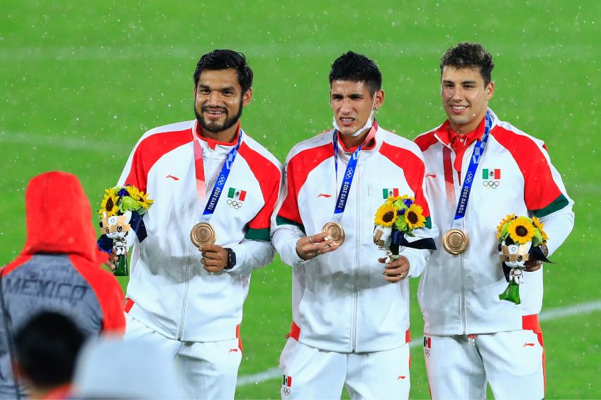 Jugadores de México tras obtener la medalla de bronce