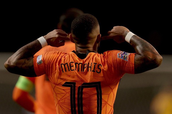 Memphis Depay con la selección de Países Bajos 