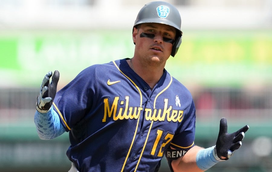 Hunter Renfroe celebra cuadrangular