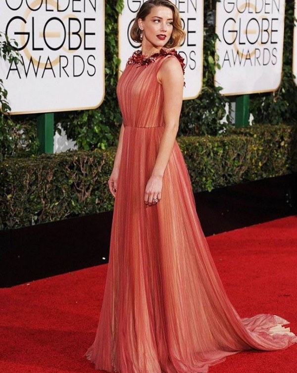Amber Heard en los Golden Globes Awards