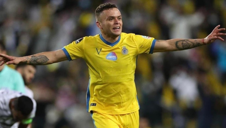 Rodríguez celebra gol con el Al Nassr