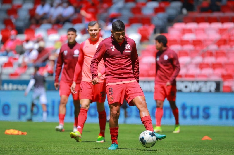 Kevin Castañeda previo a un partido con Toluca