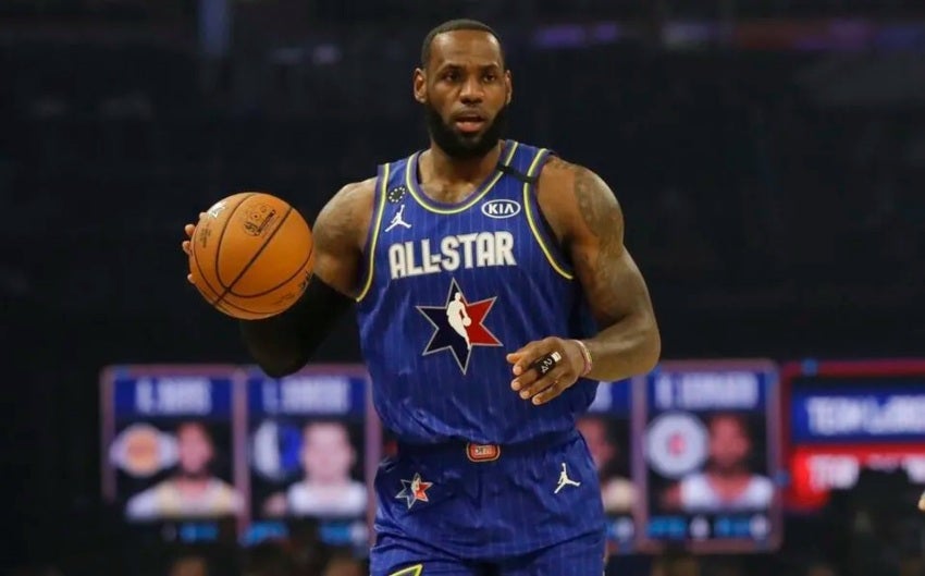 LeBron James en el juego de las estrellas de la NBA