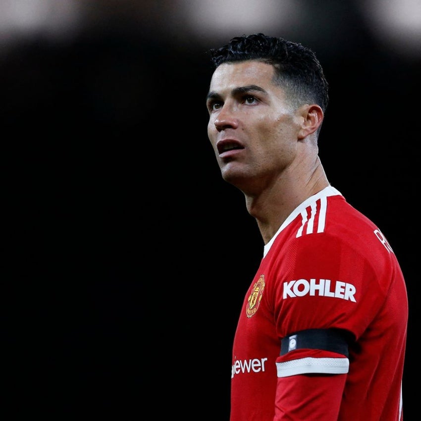 Cristiano Ronaldo en un partido del Manchester United