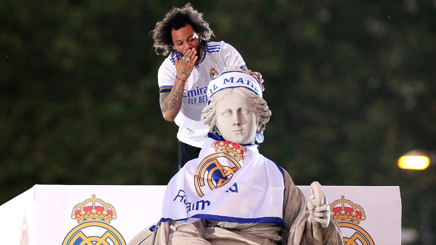 Marcelo celebrando la Champions League