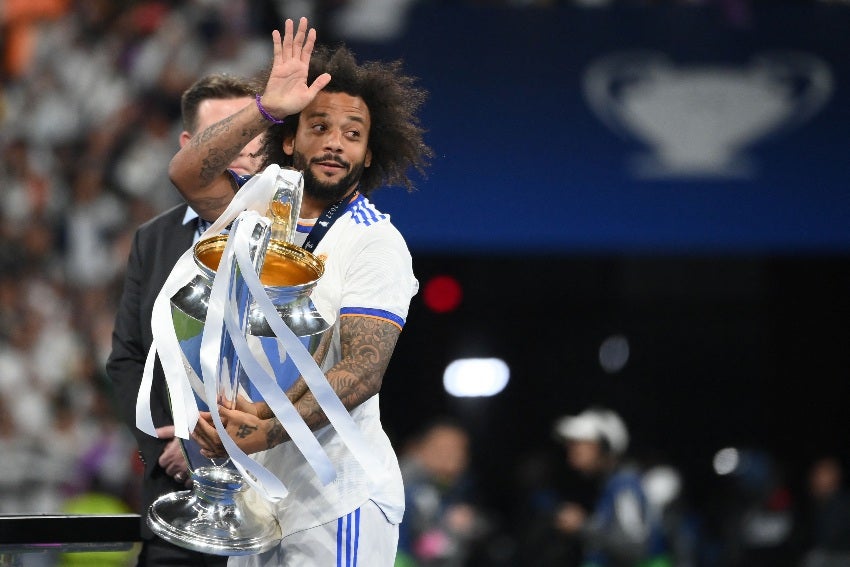 Marcelo celebrando la Champions League