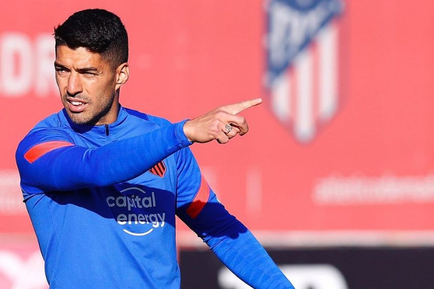 Luis Suárez entrenando con el Atlético de Madrid