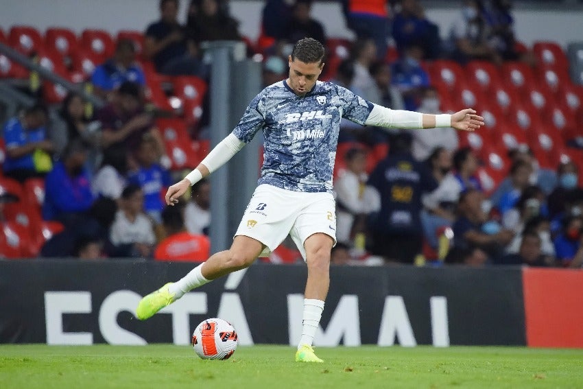 Palermo Ortiz previo a un partido de Pumas