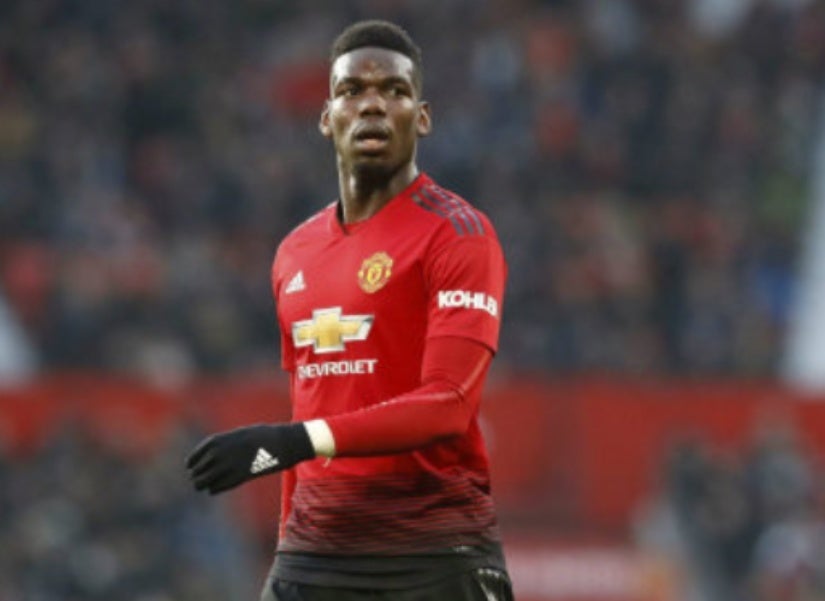 Paul Pogba en un juego del Manchester United