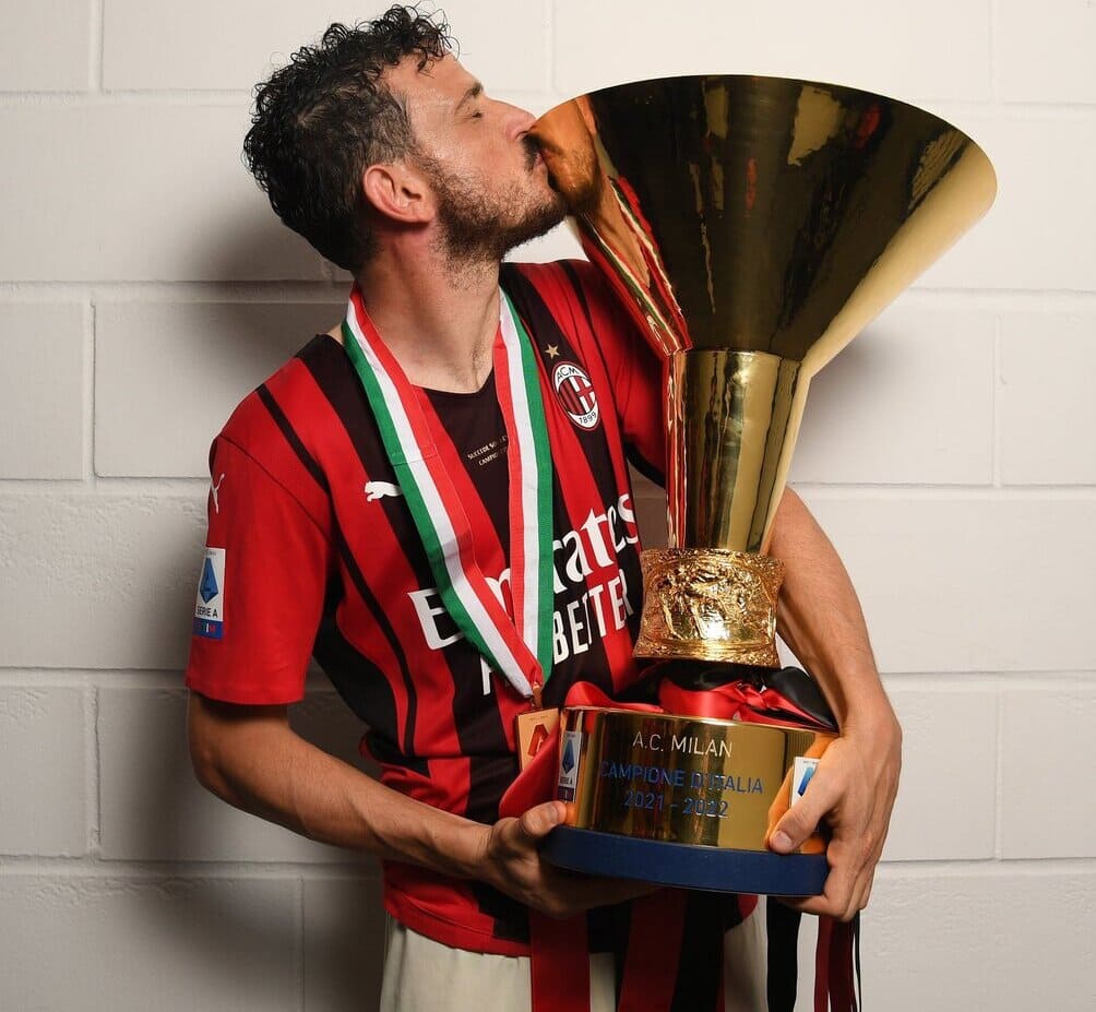 Florenzi con el título de la Serie A