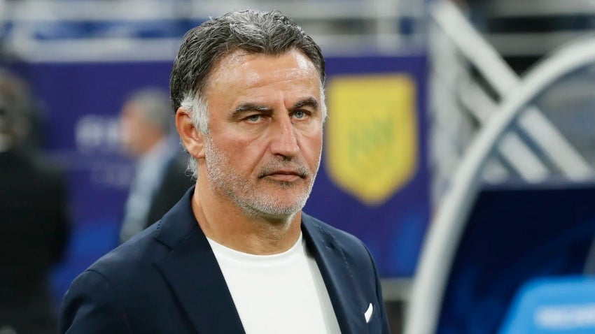 Christophe Galtier en un partido de la Ligue 1