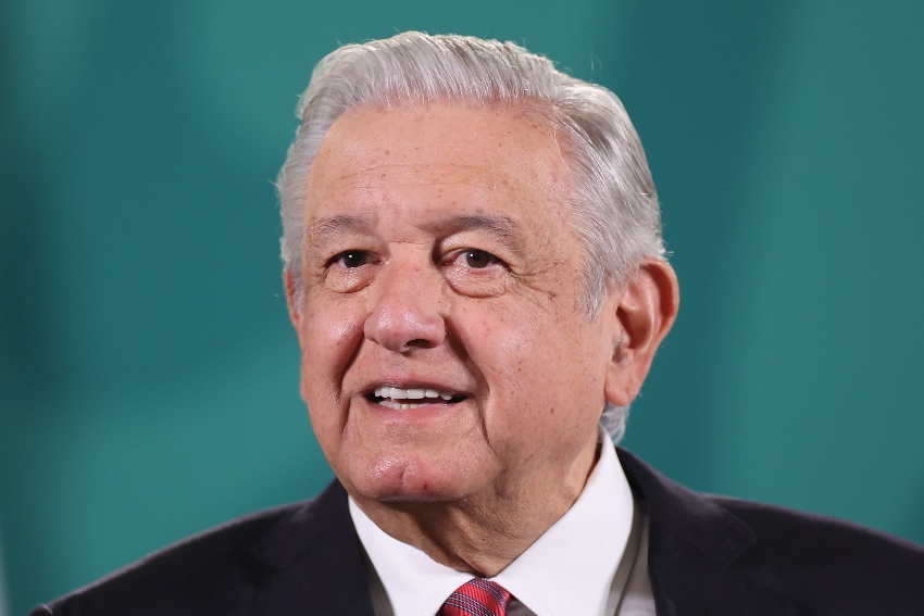 López Obrador en una conferencia 'mañanera'