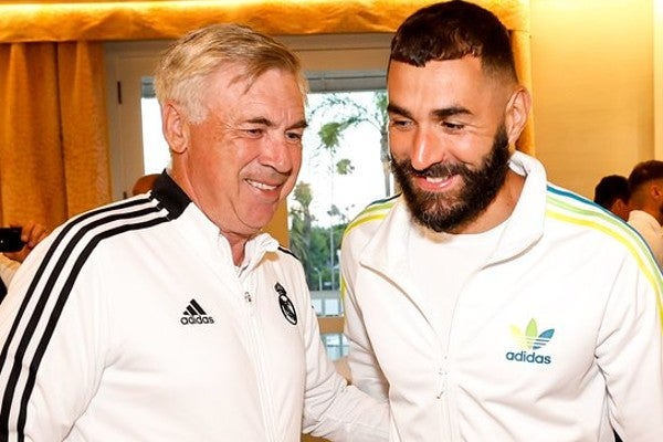 Ancelotti y Benzema en el Real Madrid