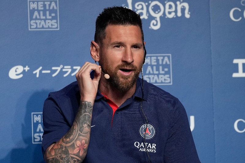 Messi en conferencia de prensa con el PSG