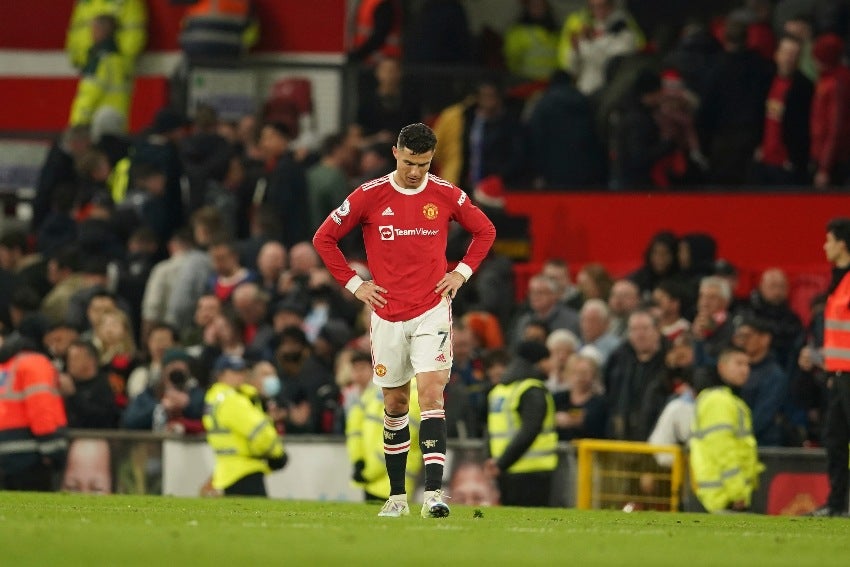 Cristiano Ronaldo en un partido del Manchester United