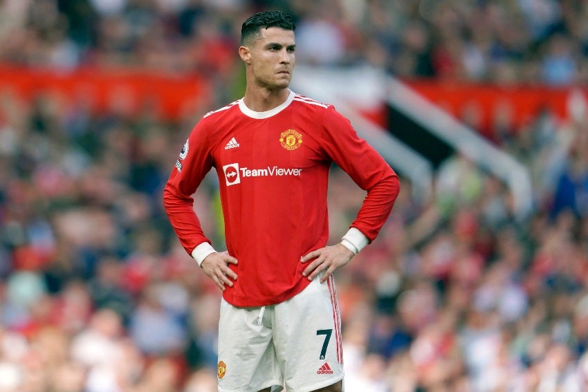 Cristiano Ronaldo en un partido del Manchester United