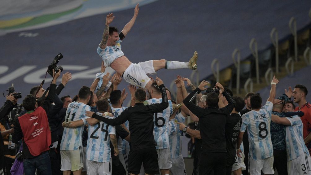Argentina ganando la Copa América 2021