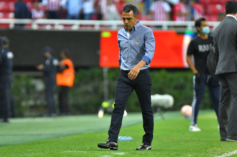 Ricardo Cadena después del partido de Chivas ante Gallos