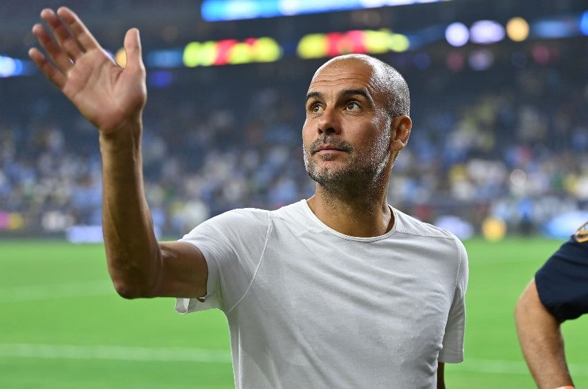 Pep Guardiola en el juego vs América