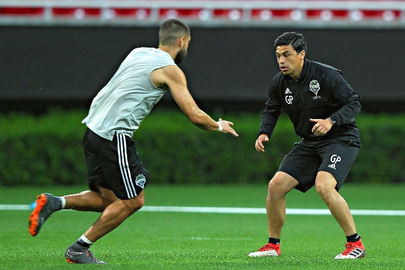 Gonzalo Pineda en entrenamiento 