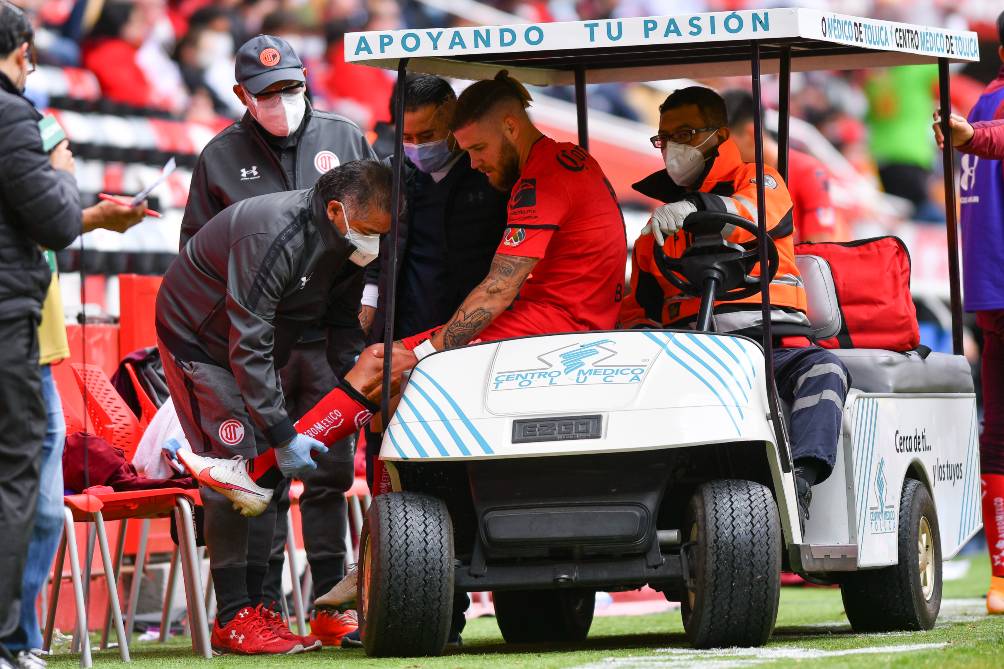 Diego Barberi se lesionó en Toluca