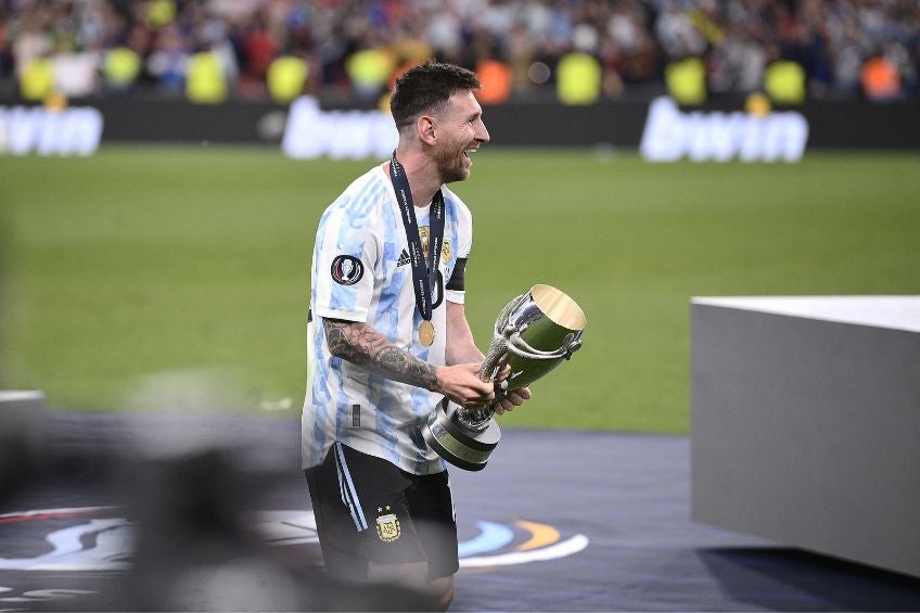 Lionel Messi tras ganar la Finalissima