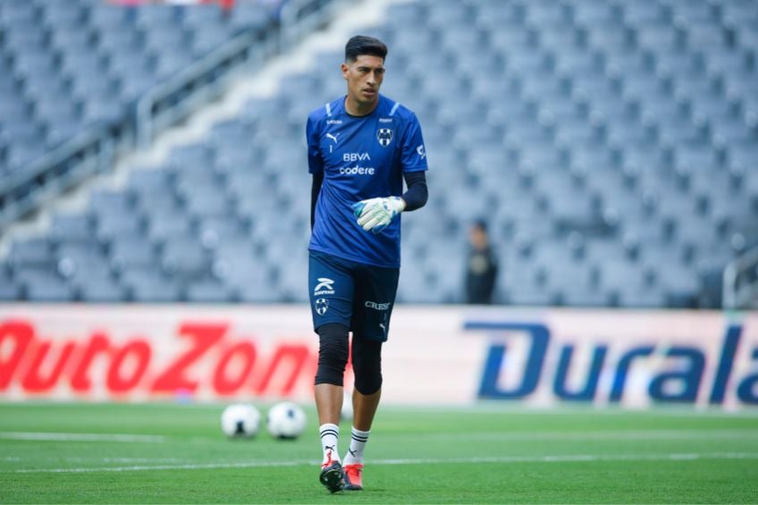 Esteban Andrada previo a un partido de Rayados