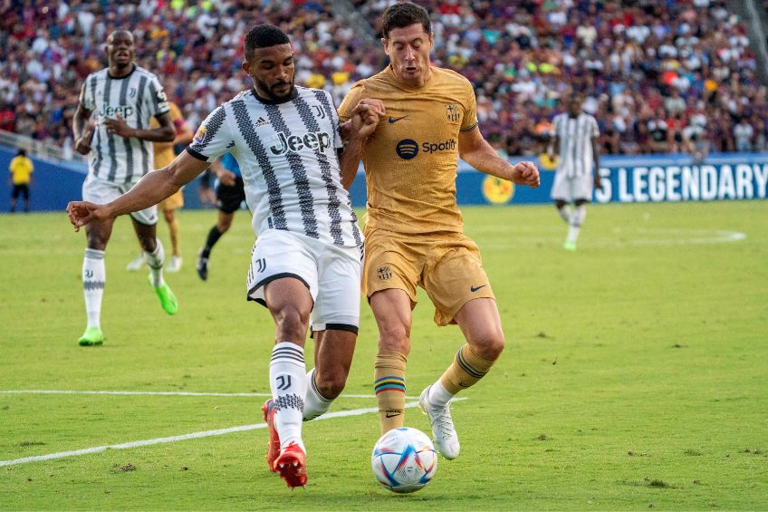 Robert Lewandowski durante un partido del Barcelona