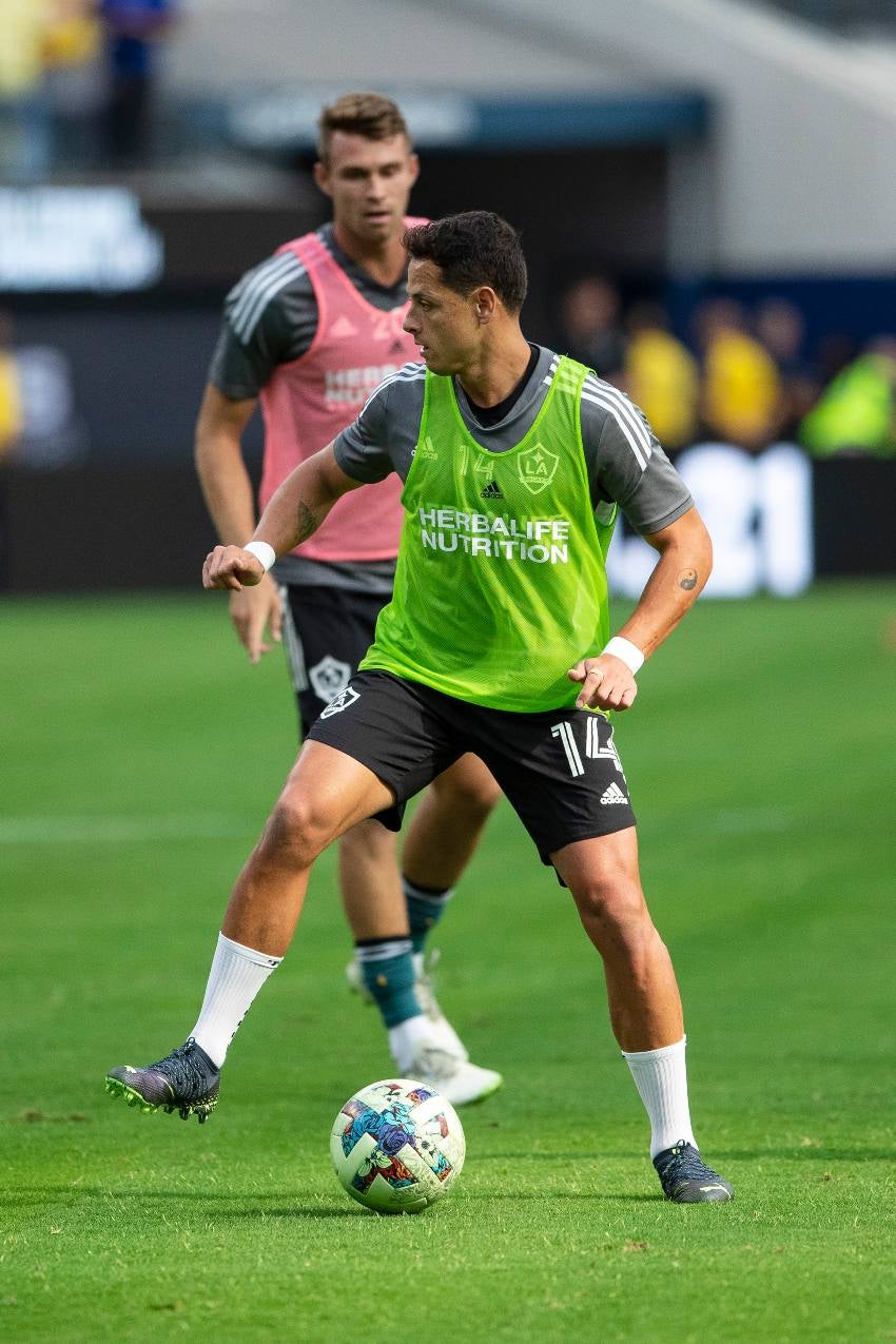 Chicharito Hernández en el partido vs Chivas