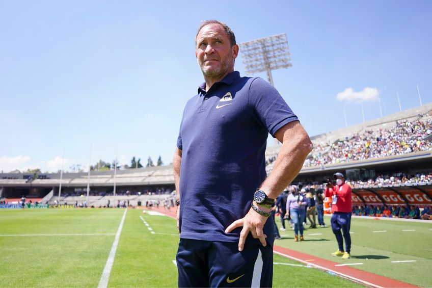 Andrés Lillini previo a un partido de Pumas