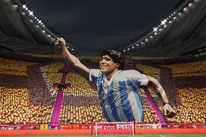 Tifo de Diego Maradona en FIFA