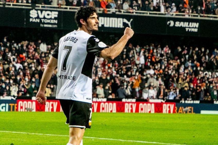 Gonçalo Guedes festejando un gol