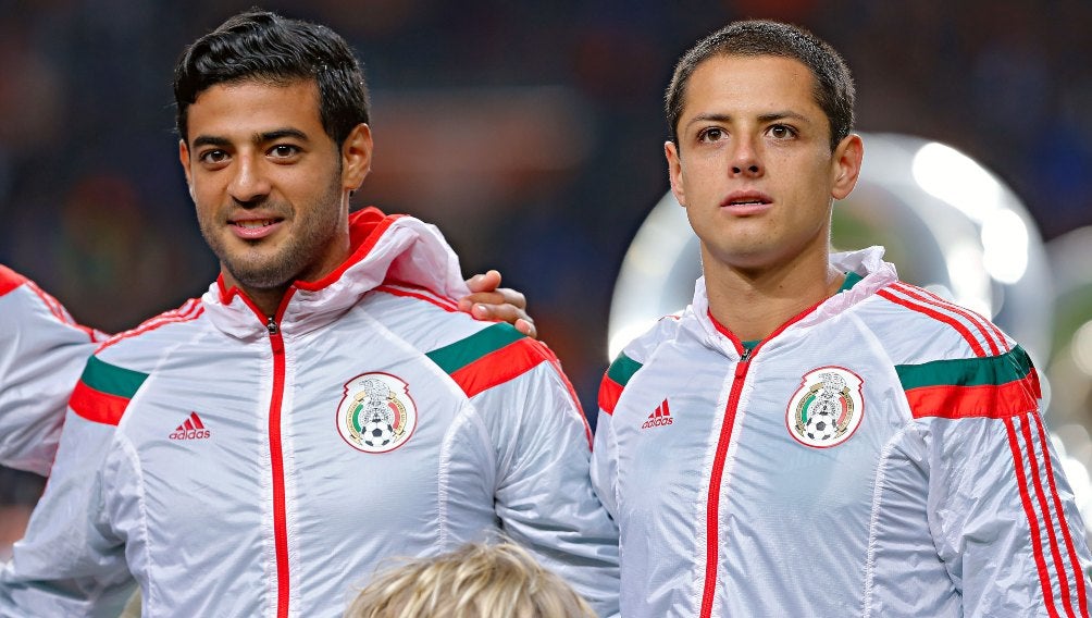 Chicharito y Carlos Vela con el Tri