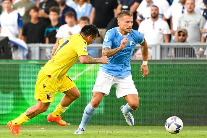 Immobile en acción con la Lazio