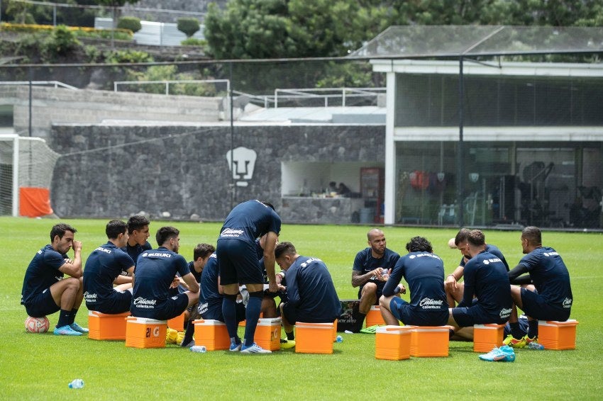 Pumas en entrenamiento