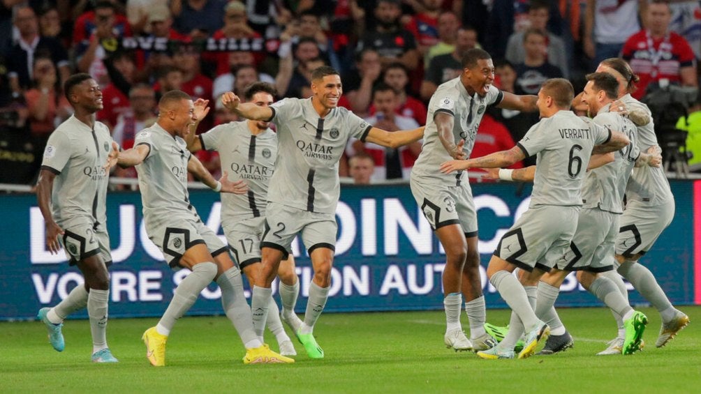 Jugadores del PSG en festejo