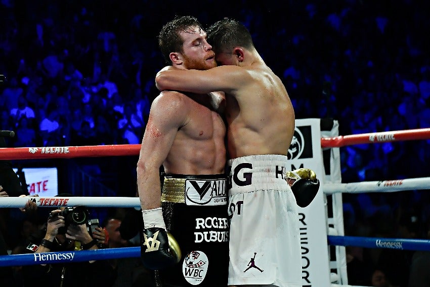 Canelo Álvarez y GGG en su combate de 2018