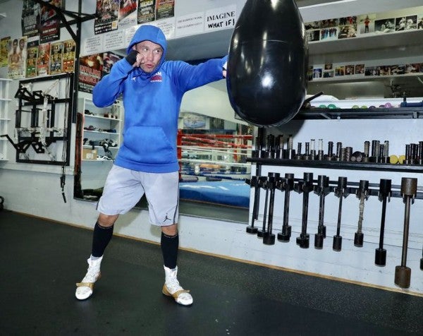 Gennady Golovkin durante entrenamiento