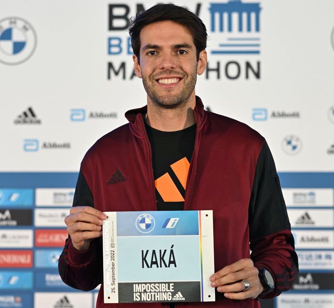Kaká con su registro para el maratón de Berlín 