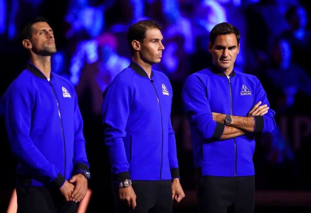 Nadal, Federer y Djokovic juntos por última vez