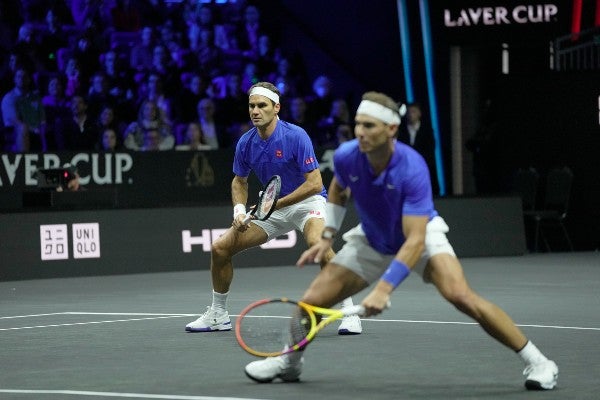 Roger Federer y Rafa Nadal en la Laver Cup 2022