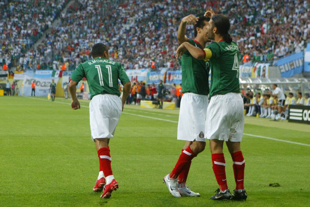 Rafa Márquez celebra gol a Argentina en Alemania 2006