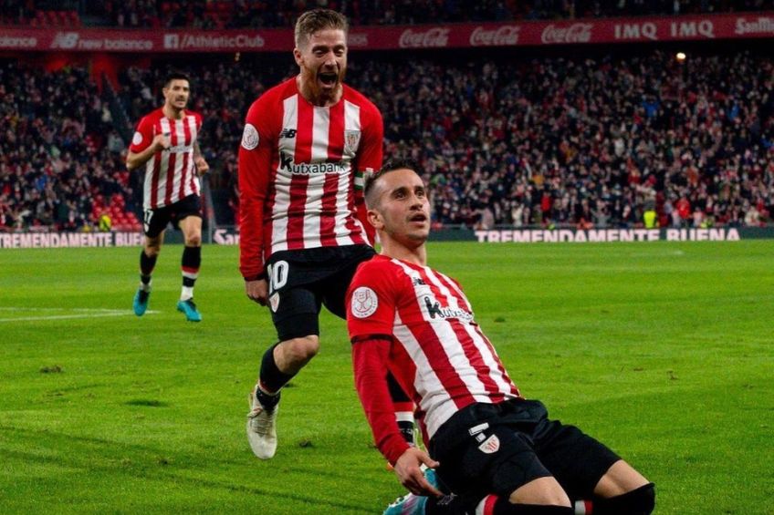 Jugadores del Athletic de Bilbao festejando un gol