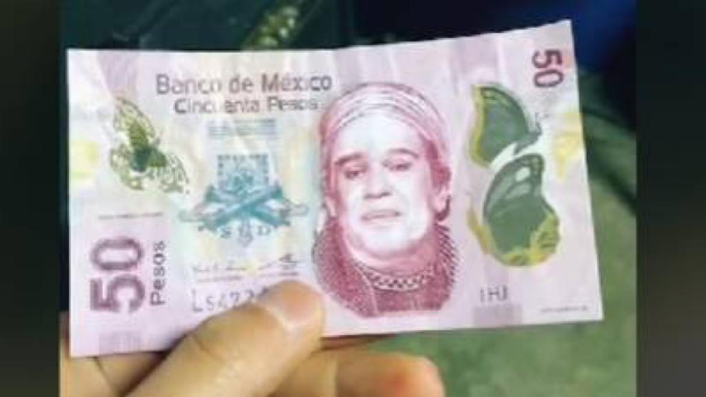 Billete falso de 50 pesos 