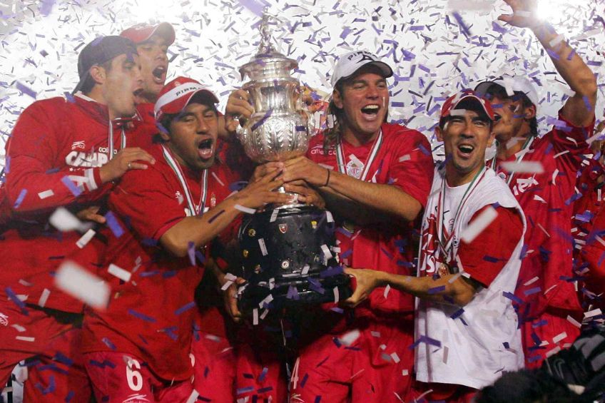 Jugadores del Toluca tras ser Campeones