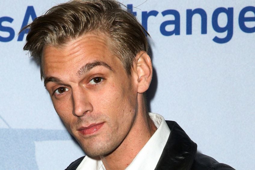 Aaron Carter en un evento