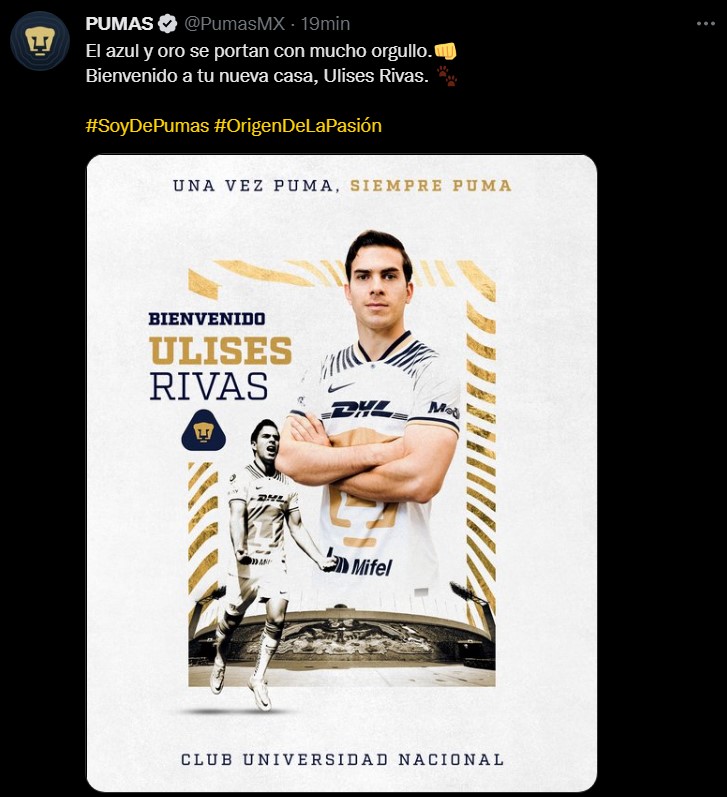 Pumas le dio la bienvenida a Rivas