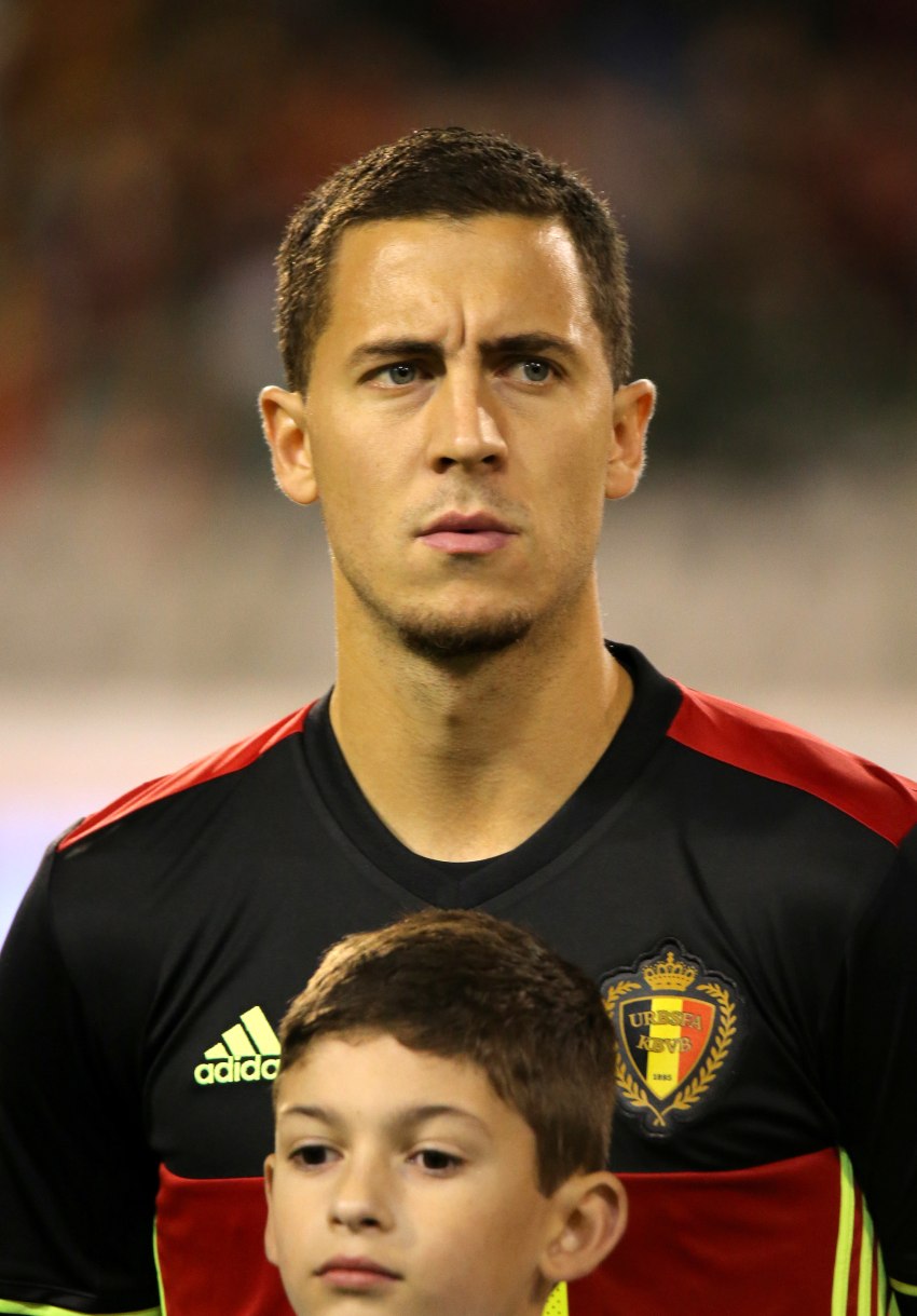 Eden Hazard en un juego de Bélgica