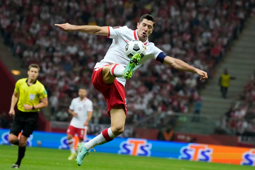 Lewandowski en un juego Polonia